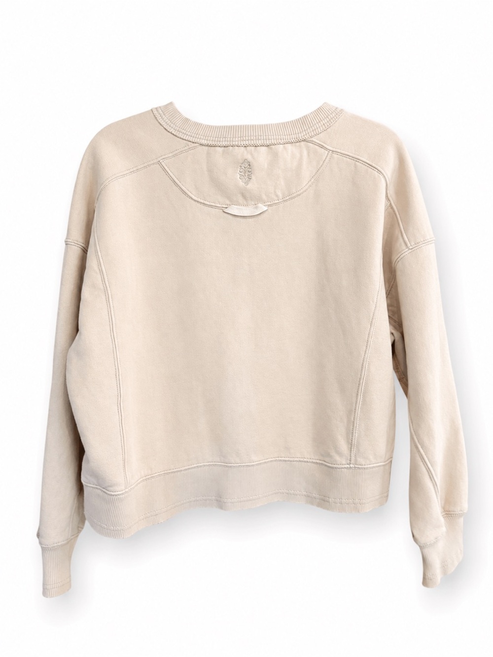 FP Movement Free People Intercept Pullover Sweatshirt Oatmilk Cream EUC - Picture 2 of 7